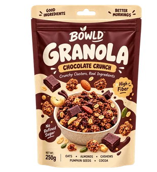 BOWLD Chocolate Crunch granola pouch