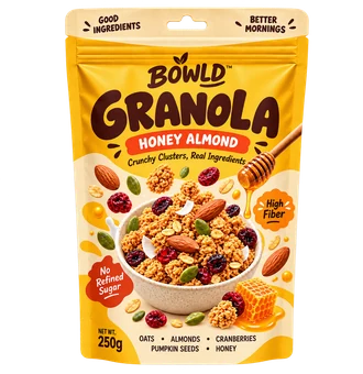 BOWLD Honey Almond granola pouch